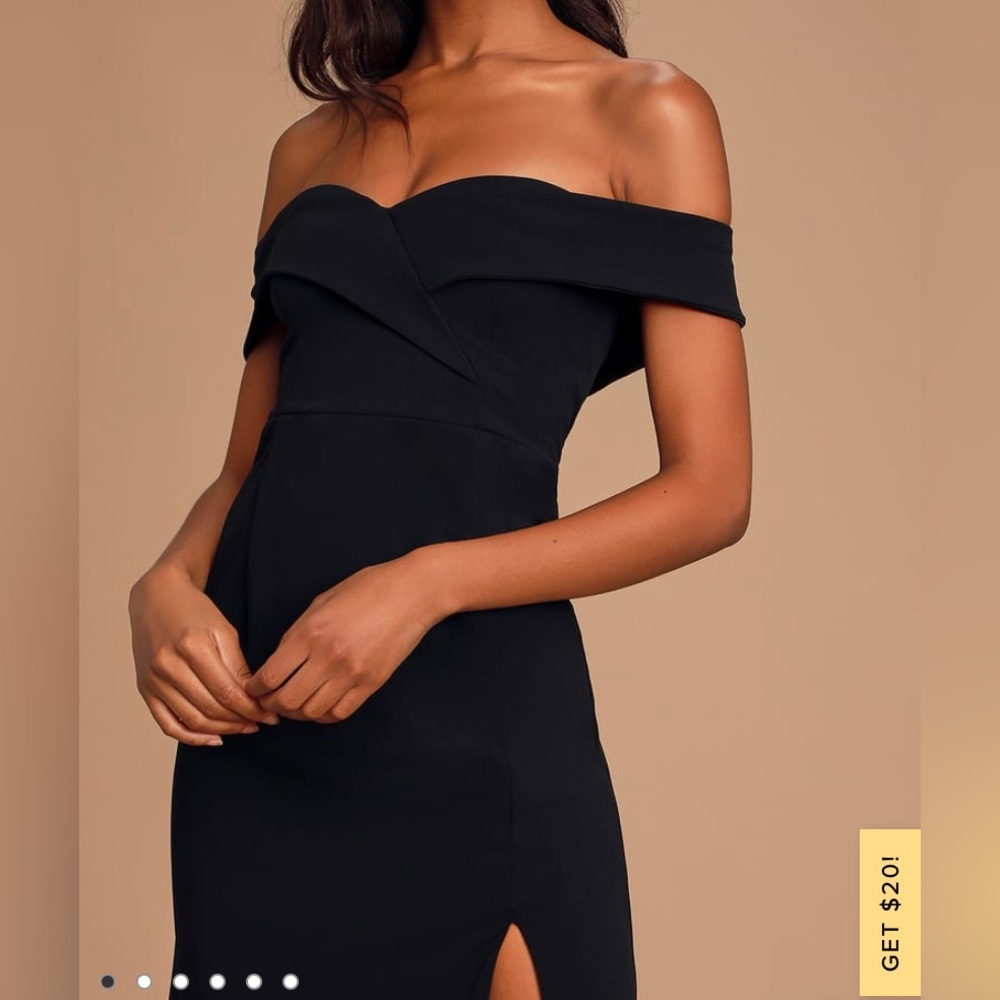 Black off shoulder dress